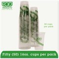 Eco-Products Eco-Products GreenStripe Renewable Resource Cold Drink Cups, 16 oz, Translucent, 50/Pack EPCC16GSPK